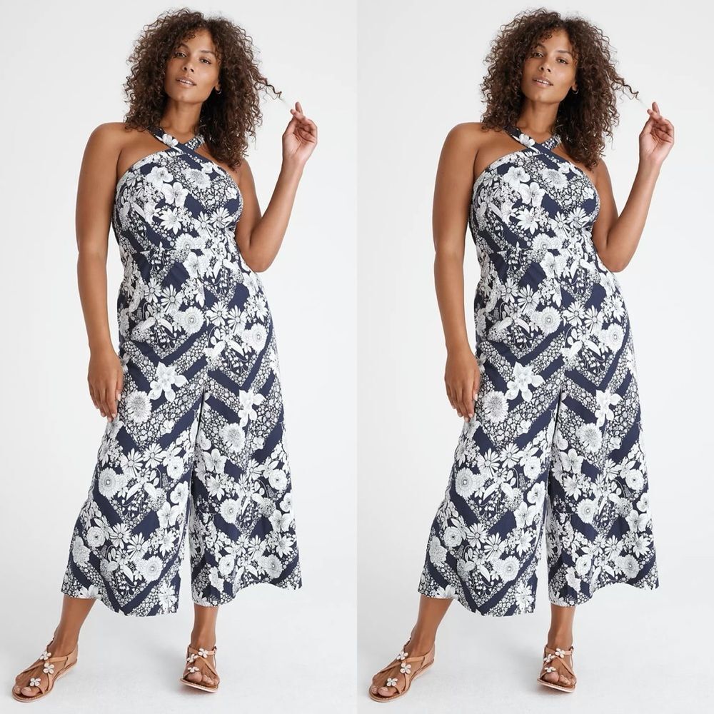 Anthropologie Maeve Magda Halter Jumpsuit